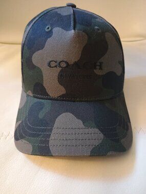 Coach Camo hat XS/S worn once